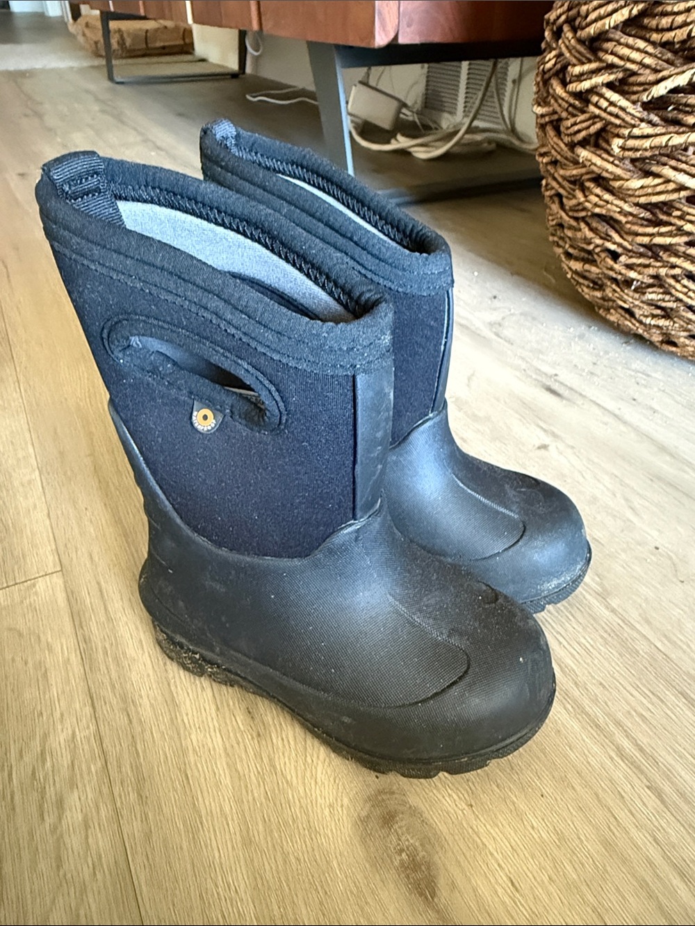 Bogs Kids Black Waterproof Winter Boots